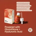 Lightweight glutathione day serum bottle with dropper