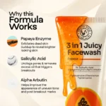 Youth Face Papaya Face Wash with Papaya Enzyme Salicylic Acid and Alpha Arbutin