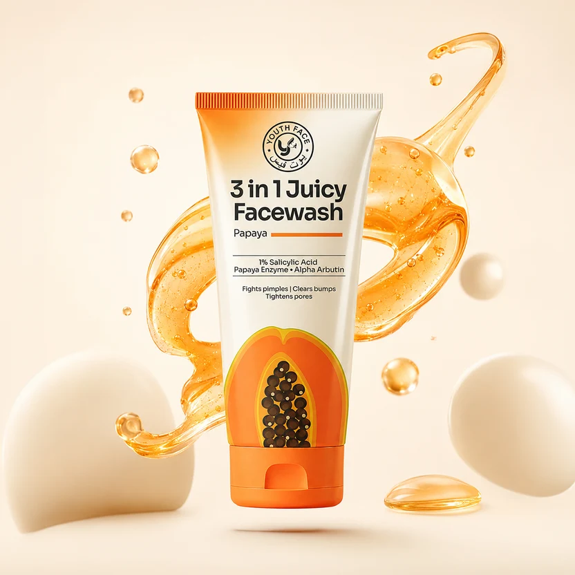 Youth Face Papaya Face Wash Youth Face 3 in 1 Juicy Papaya Face Wash 100ml
